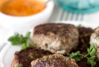 Gluten-Free Beef & Feta Rissoles with Smoky Ajvar Gravy