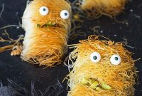 Crunchy Kataifi Halloween Monster Bites: Nutty Spooky Treats