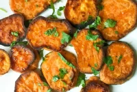 Roasted Sweet Potatoes with Blue Cheese and Herbs