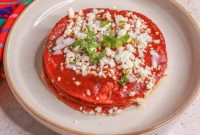 Stacked Enchiladas with Guajillo Red Chile Sauce Recipe