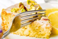Lemon Pistachio Olive Oil Vegan Cake Recipe