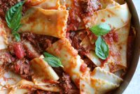 Hearty Meat Sauce Lasagna Casserole with Broken Noodles