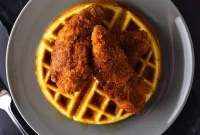 Crispy Spicy Fried Chicken with Maple Waffles Recipe