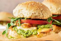 Grilled Chicken Pesto Sandwich Recipe with Fresh Mozzarella