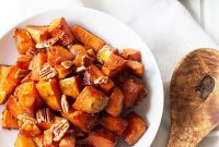 Maple-Glazed Roasted Sweet Potatoes with Crispy Edges