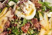 Arugula, Burrata & Prosciutto Salad with Lemon Vinaigrette