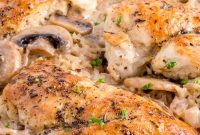 Creamy Mushroom Chicken with Herbed Rice Recipe