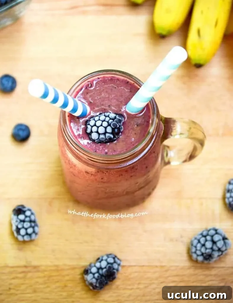Purple Smoothies from What The Fork Food Blog