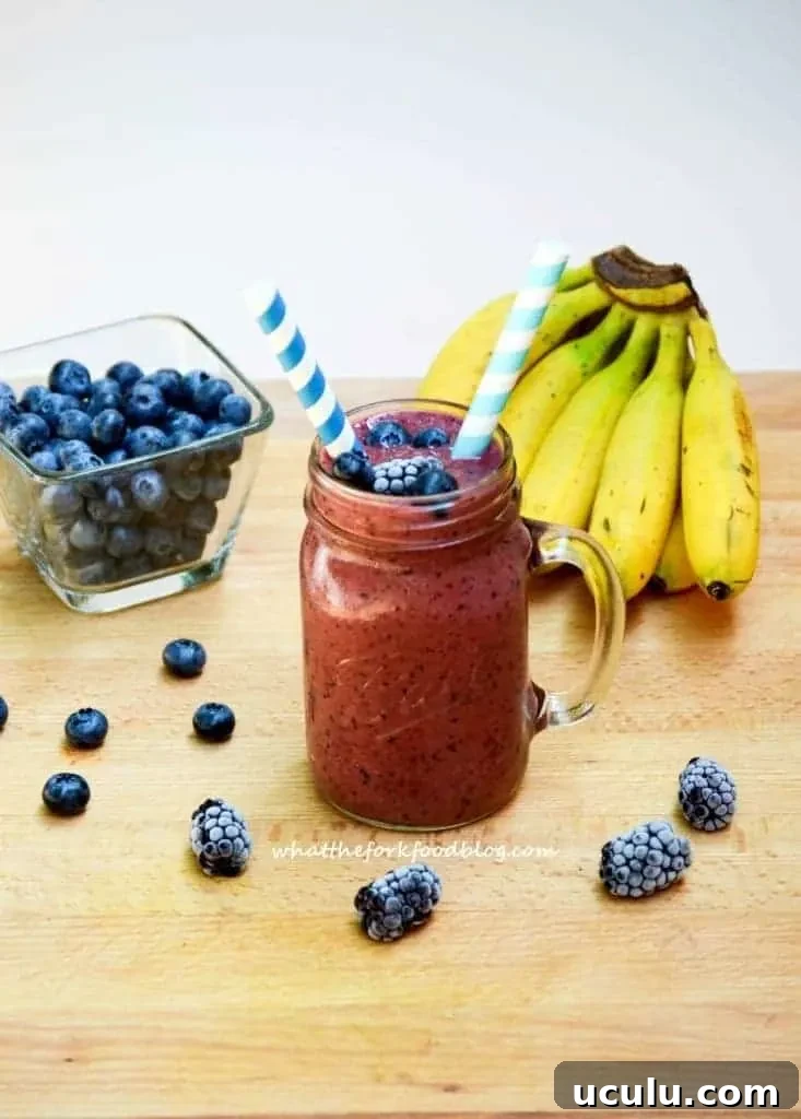 Purple Smoothies from What The Fork Food Blog