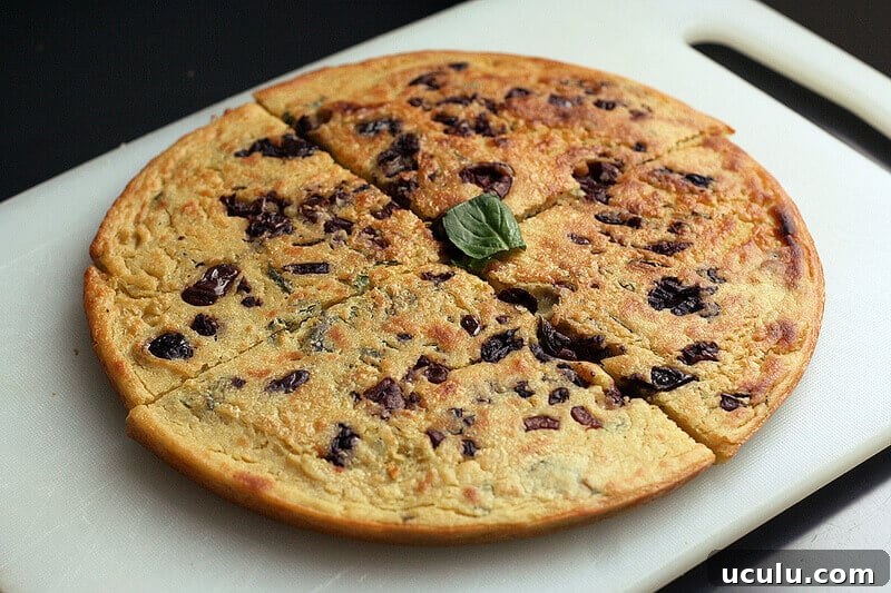 Kalamata Olive and Herb Socca