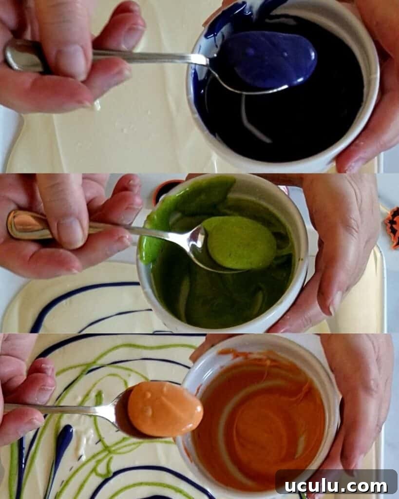 Mix colours with white chocolate