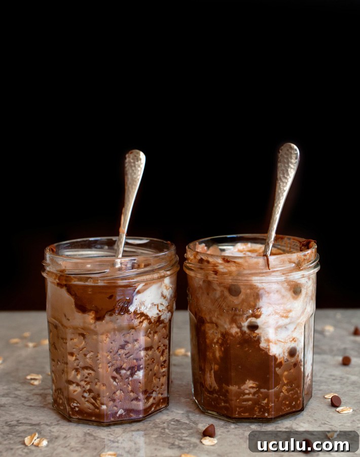 Chocolate Oats In A Jar