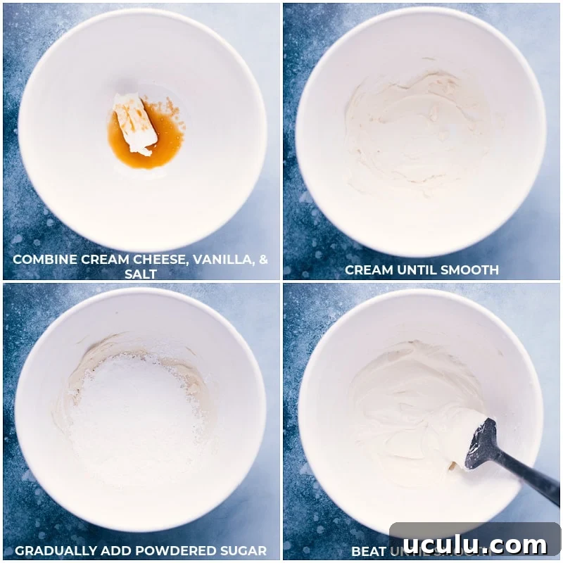 Frosting ingredients being mixed