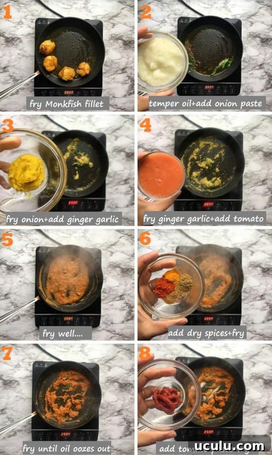How to make monkfish curry step by step