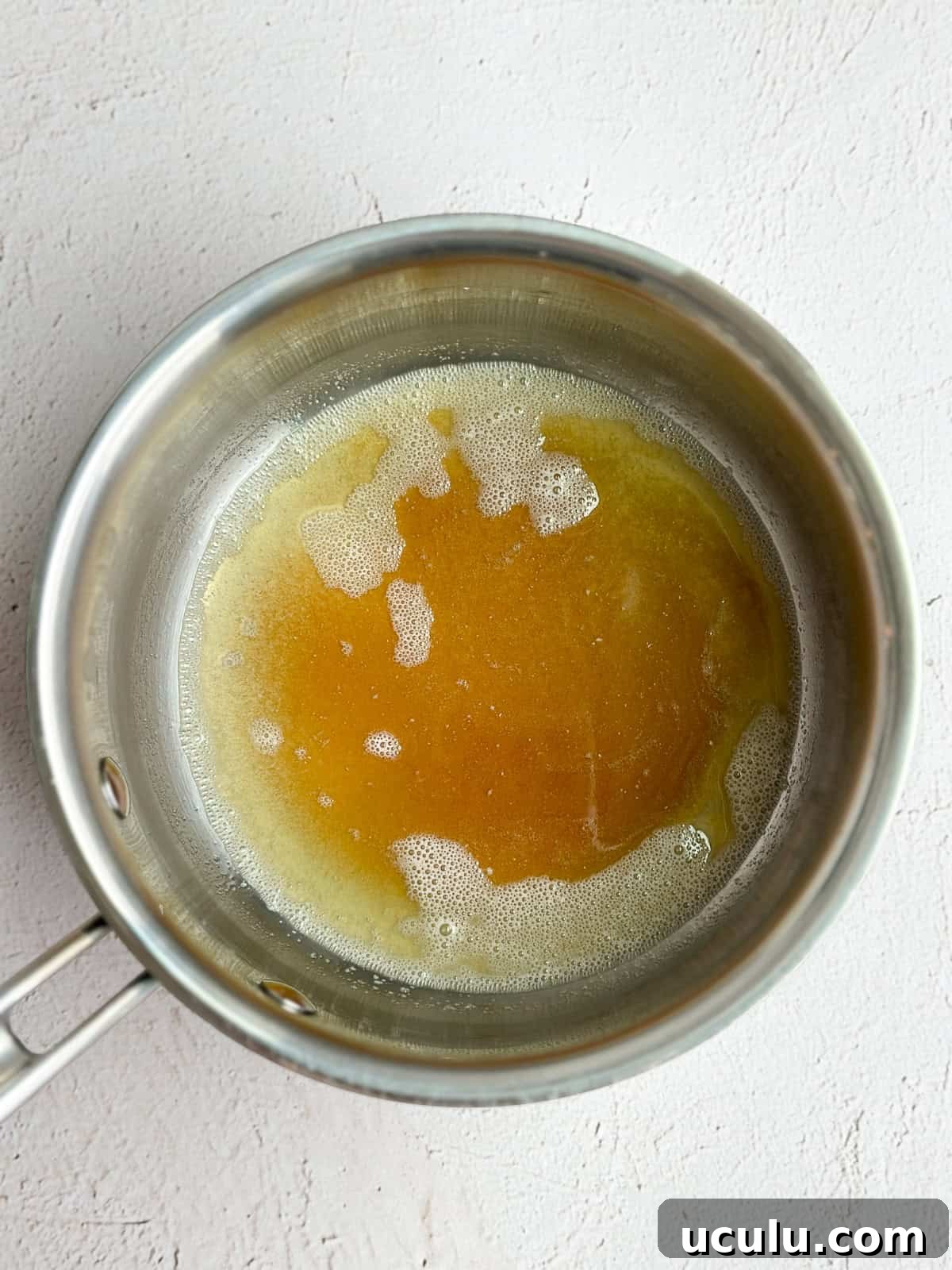 butter browned in the saucepan.