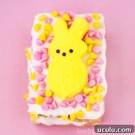Peeps stuffed rice krispies treats