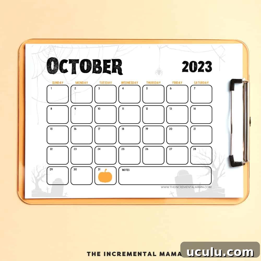 2023 2024 2025 2026 Halloween calendar