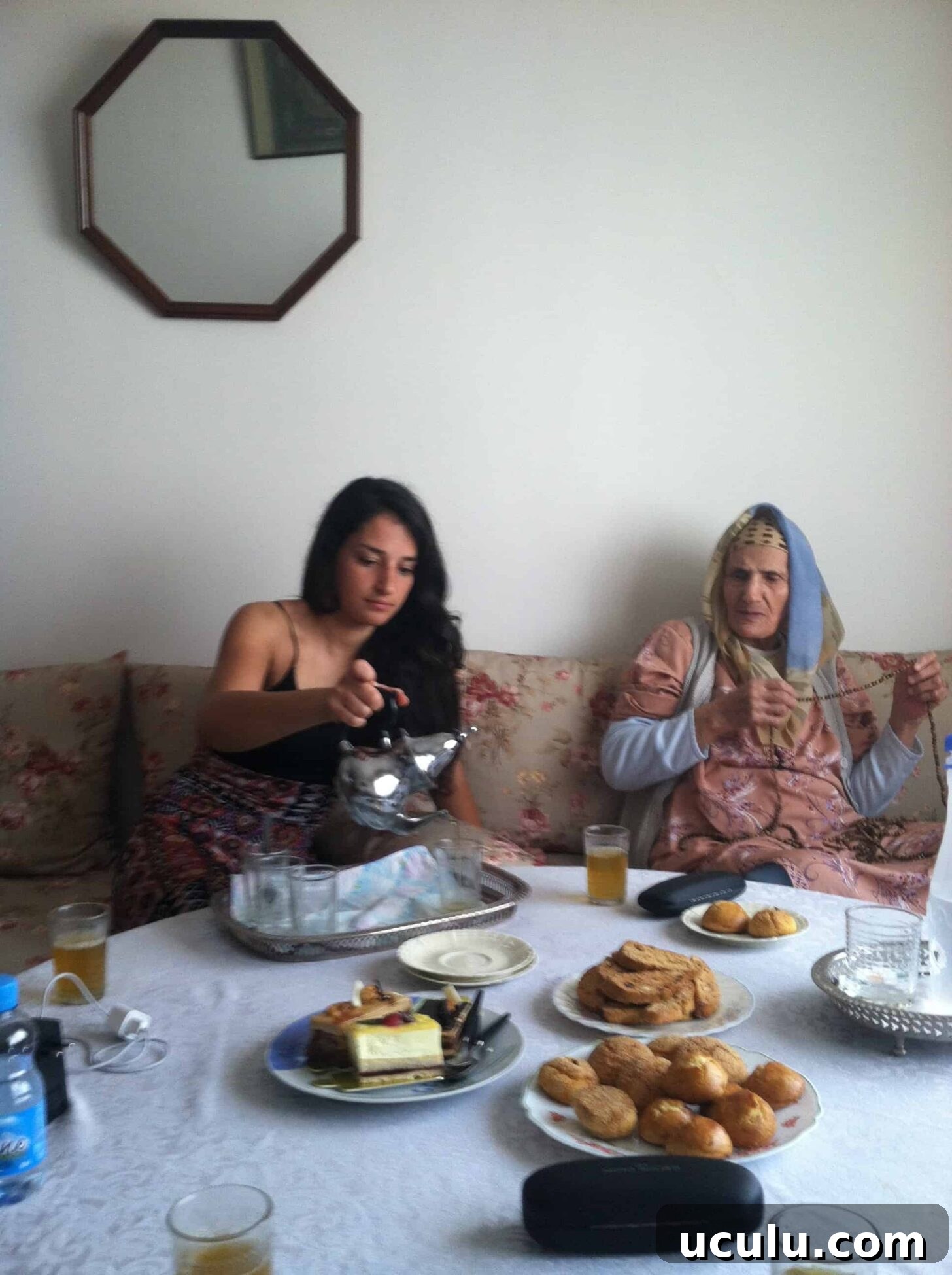 a girl pouring tea