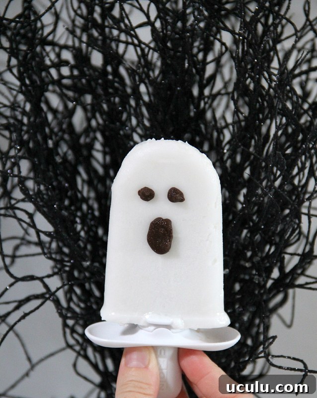 Coconut Ghost Popsicles