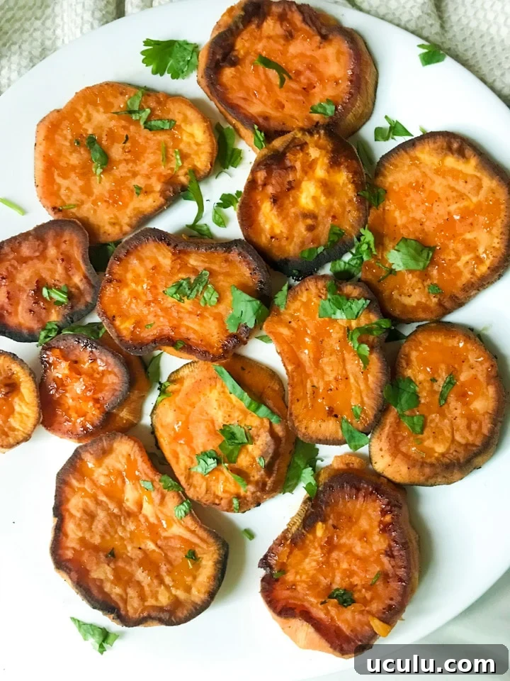 Savory roasted sweet potatoes with blue cheese