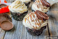 Chocolate Hazelnut Cupcakes with Peanut Butter Cup Frosting