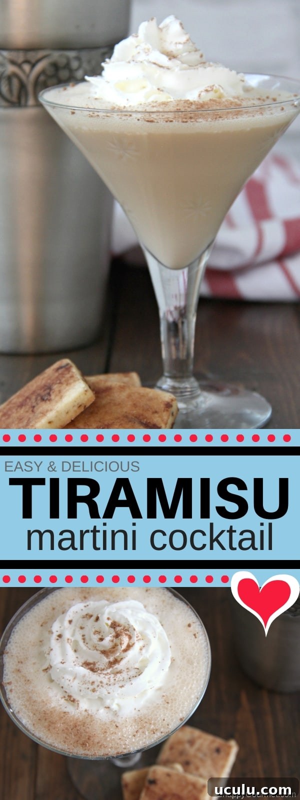 Tiramisu Martini photo collage