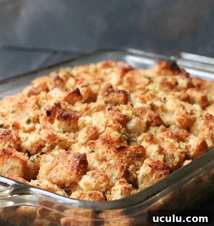 Close up of Classic Herb Stuffing