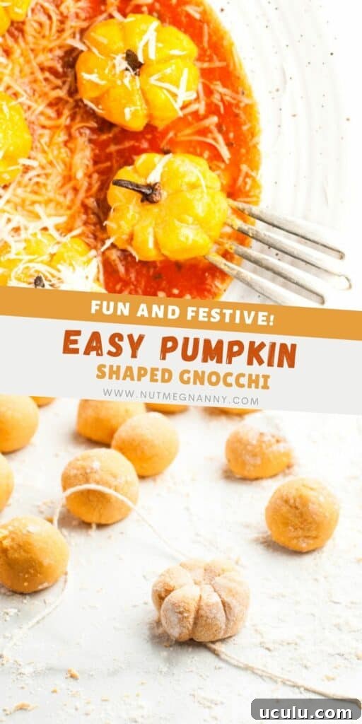 Pumpkin Shaped Gnocchi pin for pinterest.
