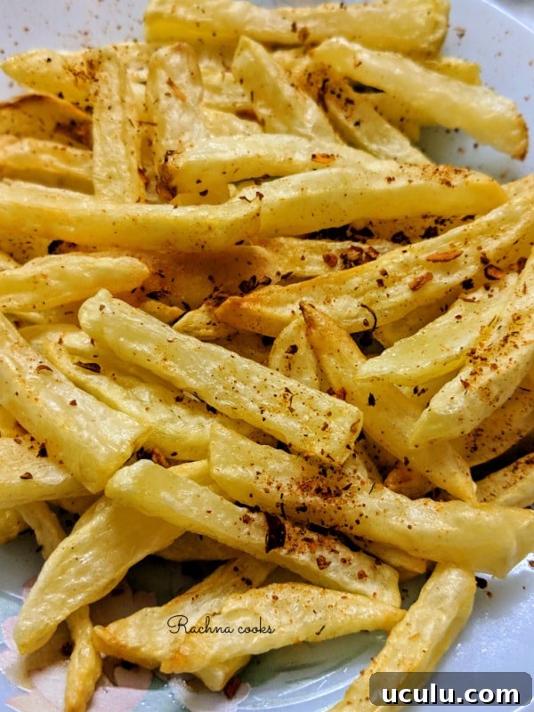 French fries served on a plate