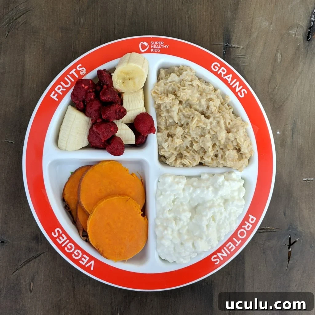 balanced portion plate for kids choose myplate