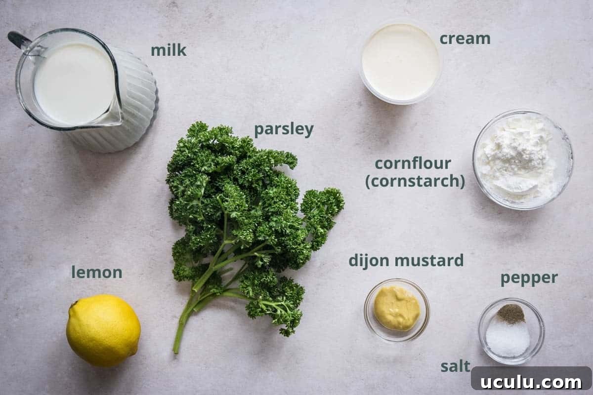 parsley sauce ingredients