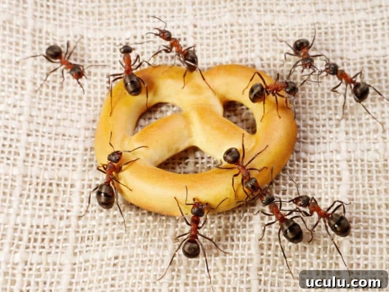 ants on a pretzel