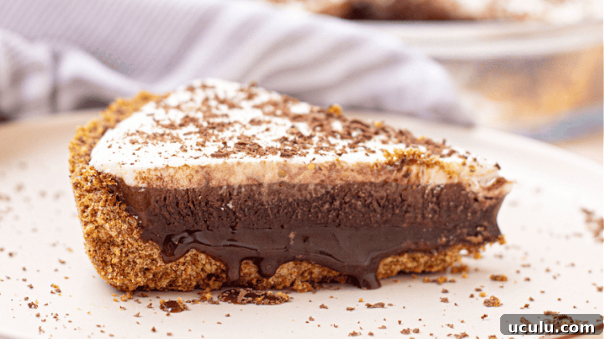 No Bake Chocolate Pudding Pie