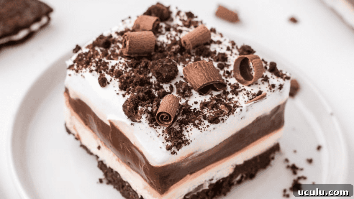 No Bake Chocolate Lasagna