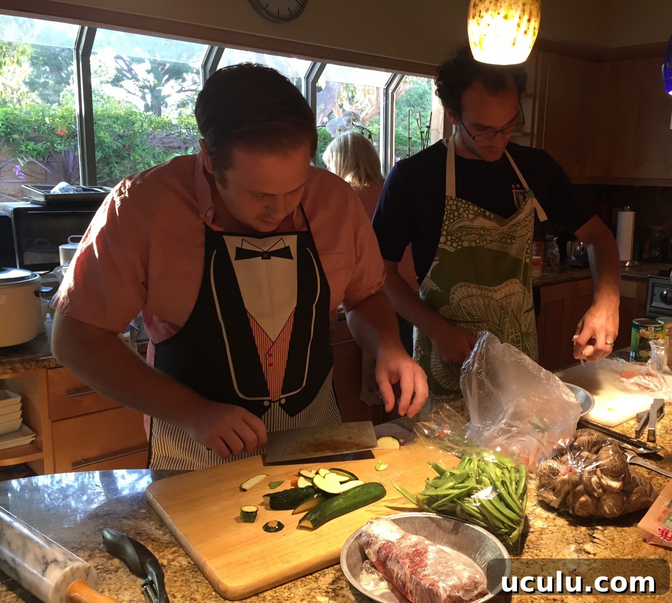 Cutting vegetables for stir fry