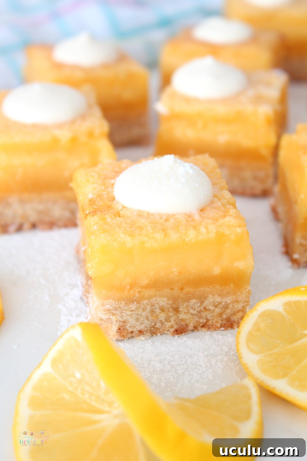 lemon dessert close up view