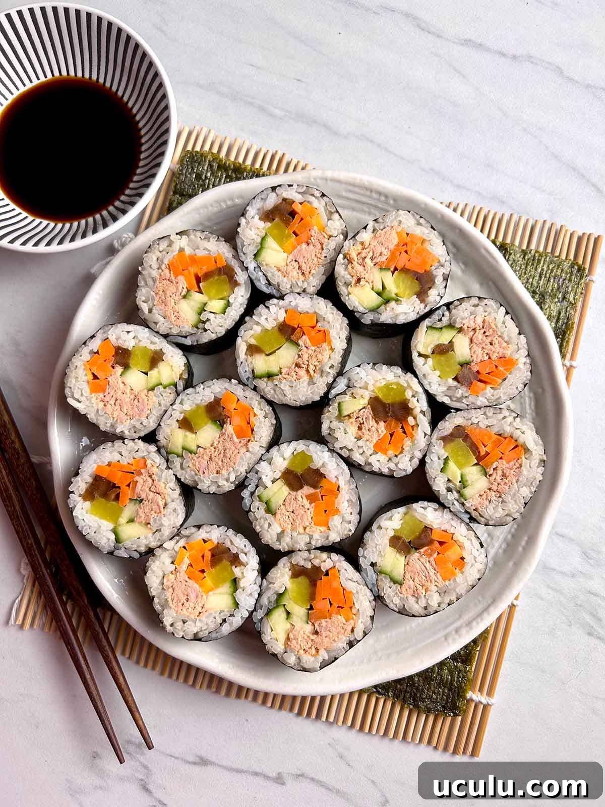 kimbap plating