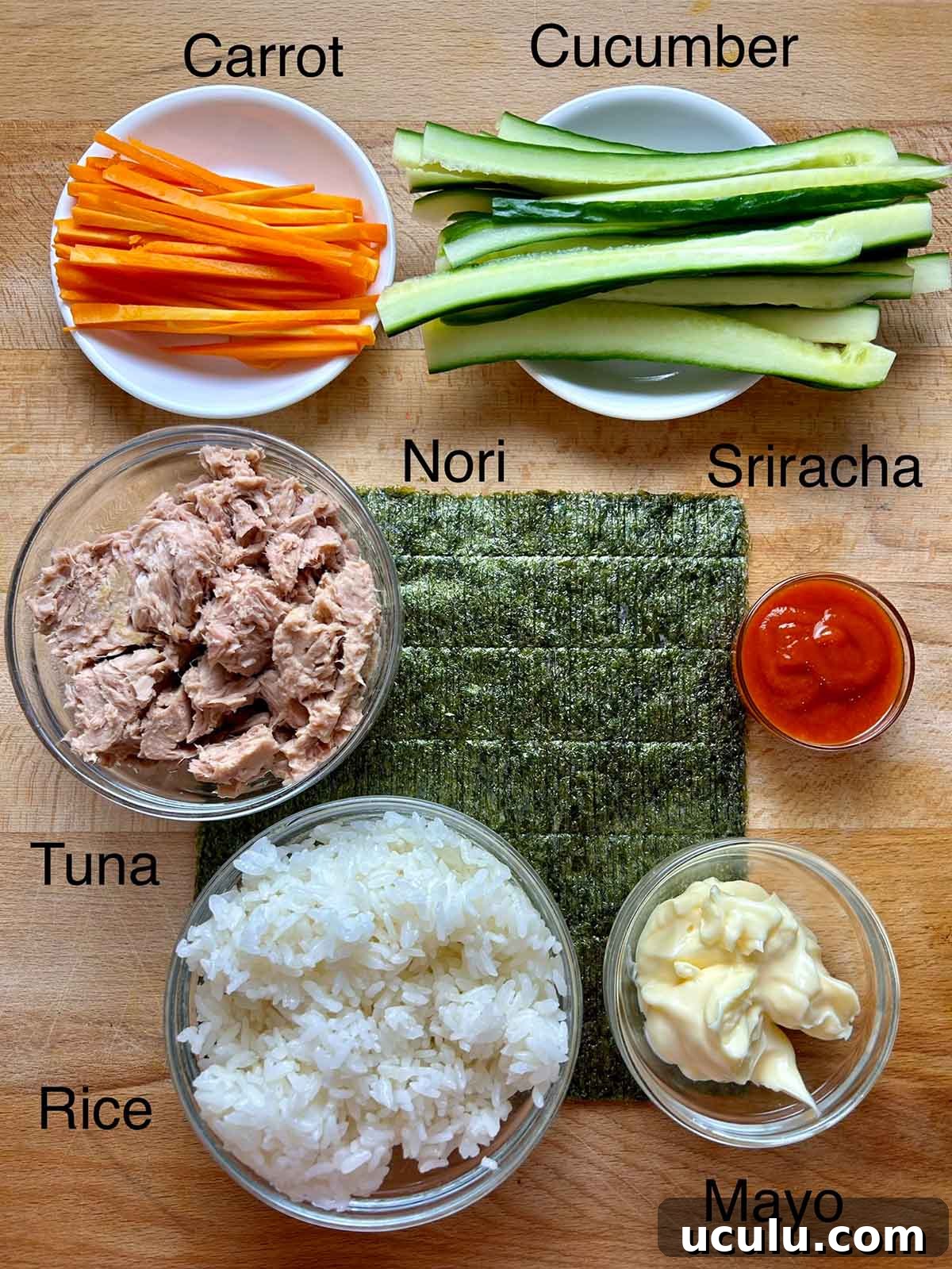 tuna kimbap ingredients