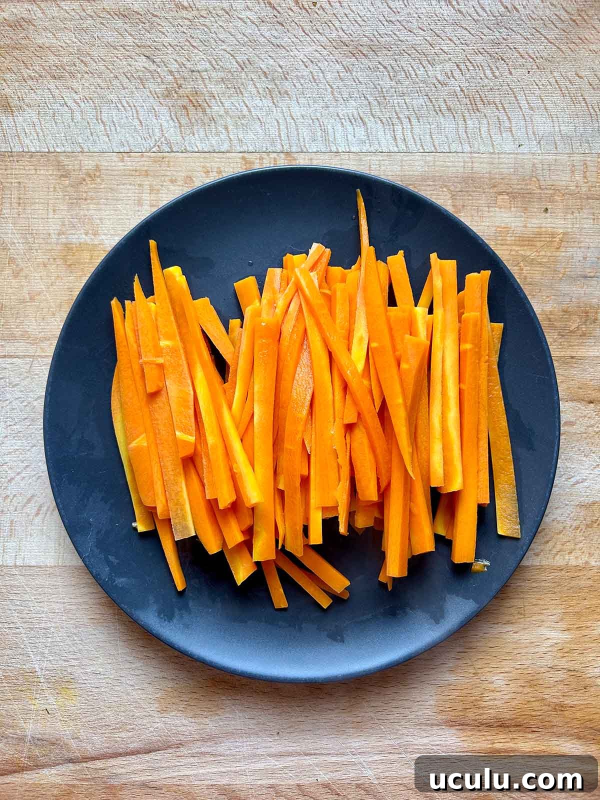 blanched carrots on plate