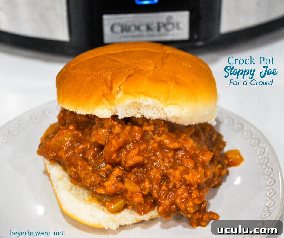 These crock pot sloppy joes for a crowd are just what you need when you need a recipe to feed a bunch of hungry people!