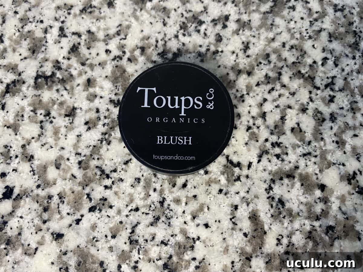 an image of the natural pressed blush of Toups and Co