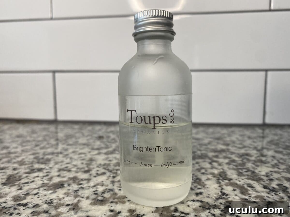an image of Brighten Facial Tonic bottle of Toups and Co.