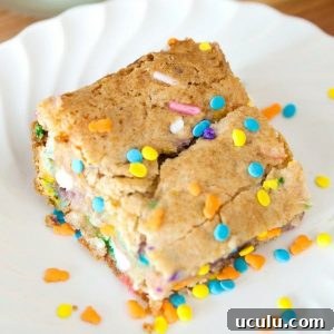 Cake Batter Blondies are an easy 6-ingredient dessert bar recipe that easy to make using white cake mix