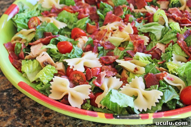 BLT and bowtie pasta salad