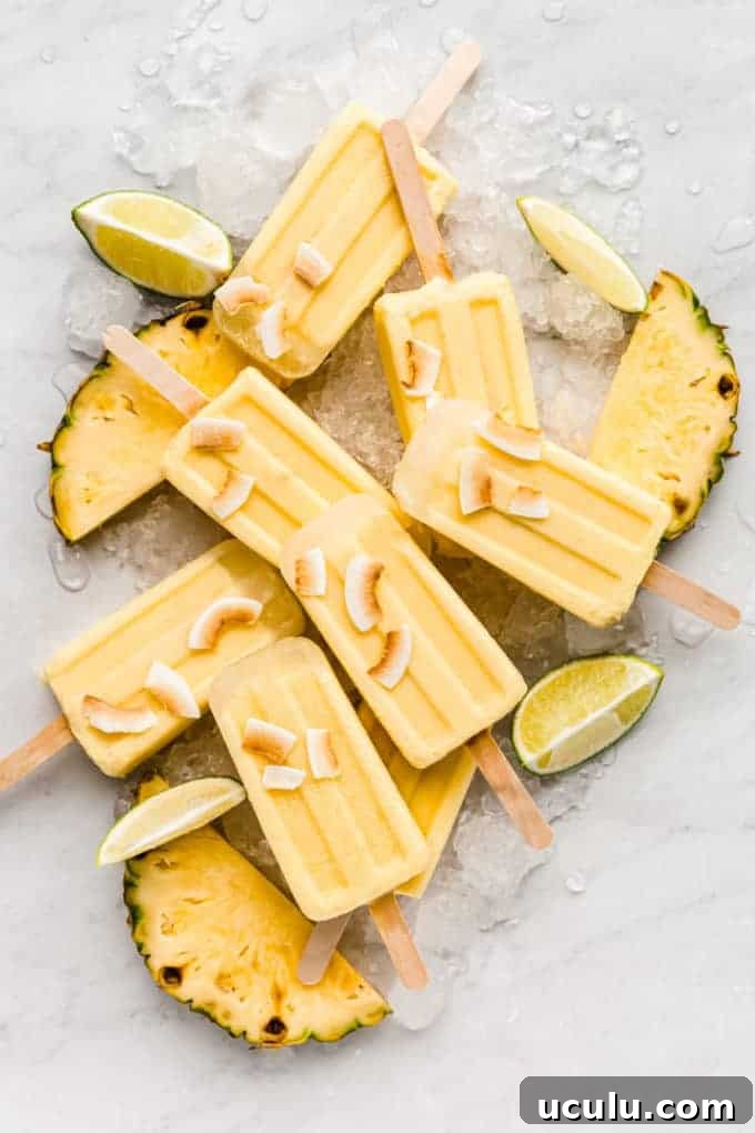 Pina Colada Popsicles