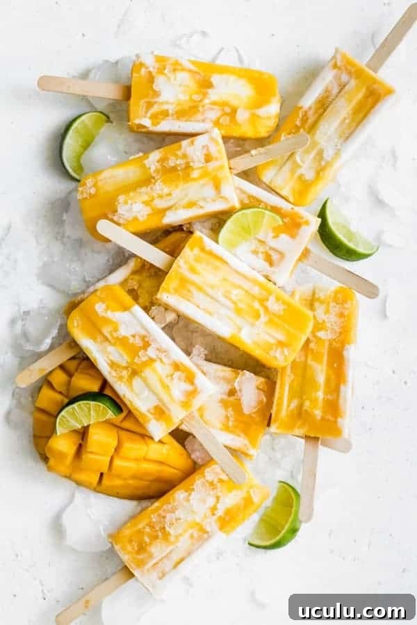 Vegan Mango Lassi Popsicles