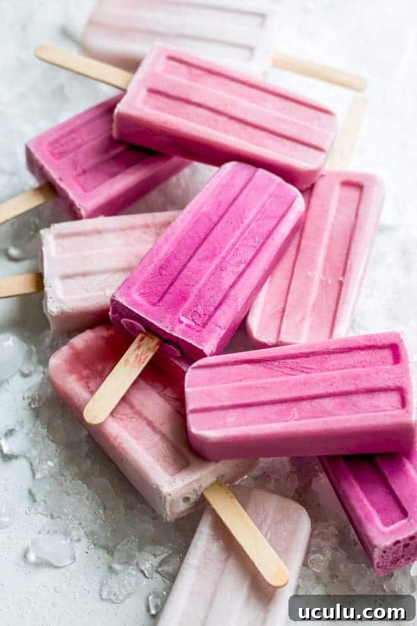 Raspberry Coconut Creamsicles