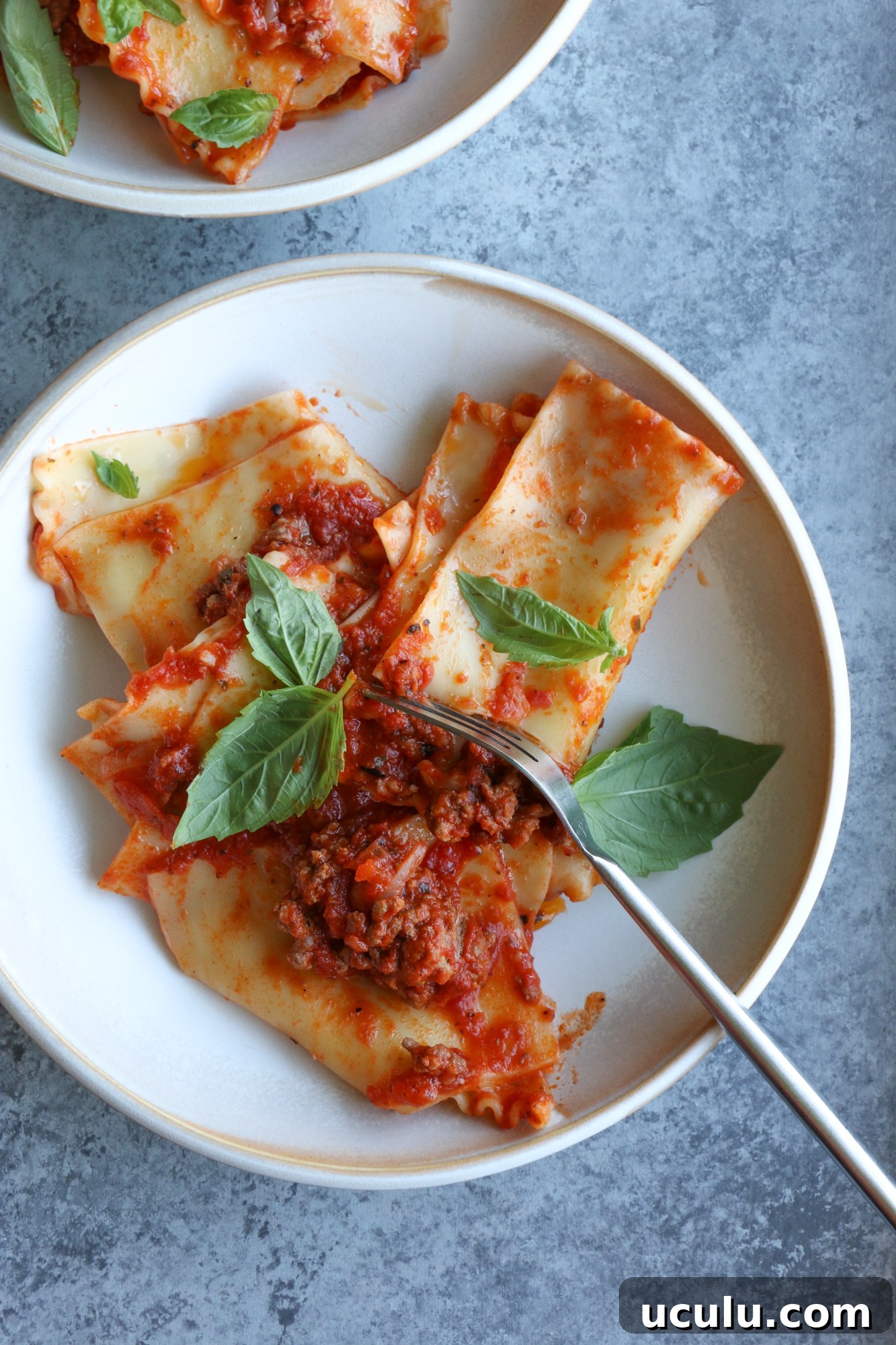 Finished broken lasagna pasta