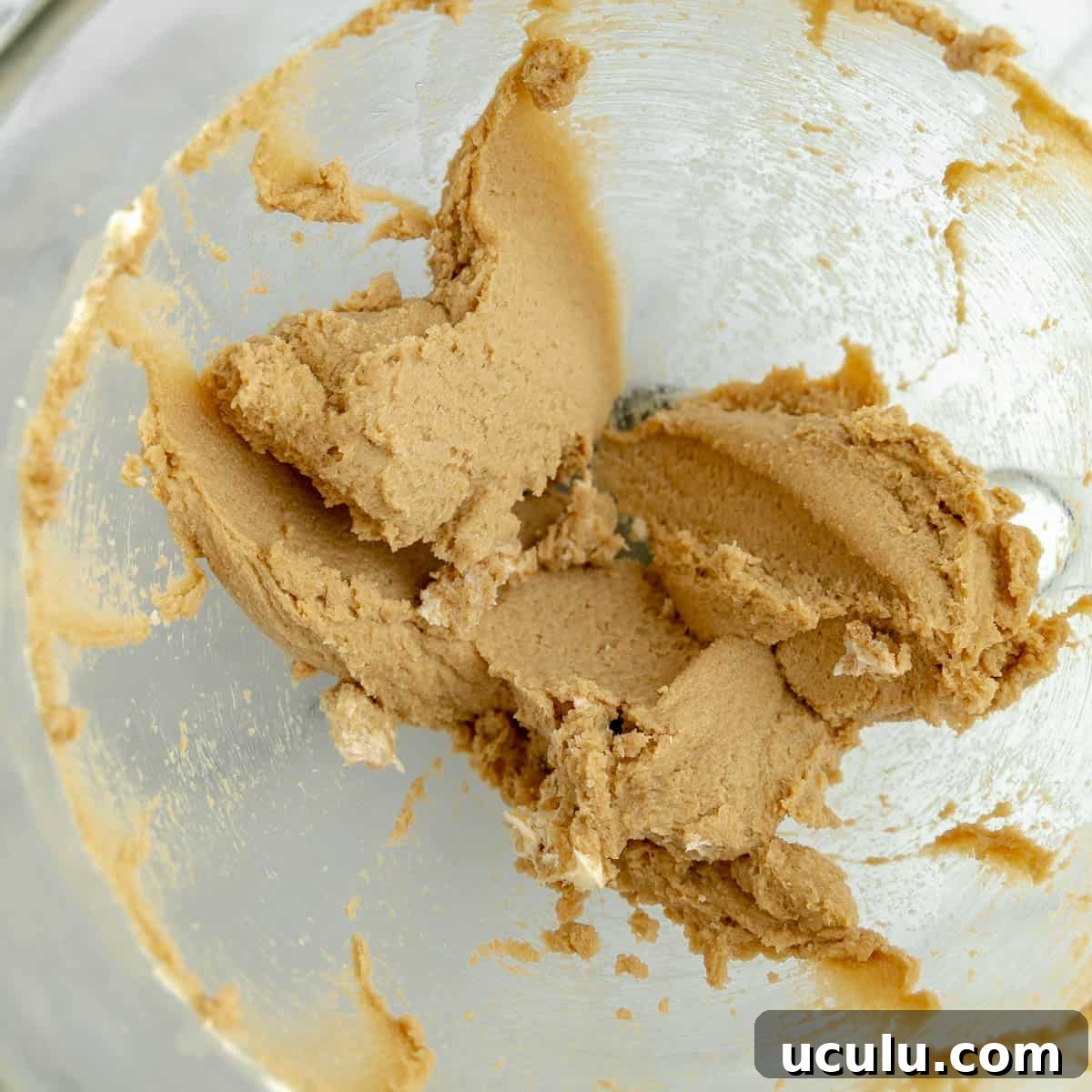 Creamed butter and sugar in a mixing bowl.