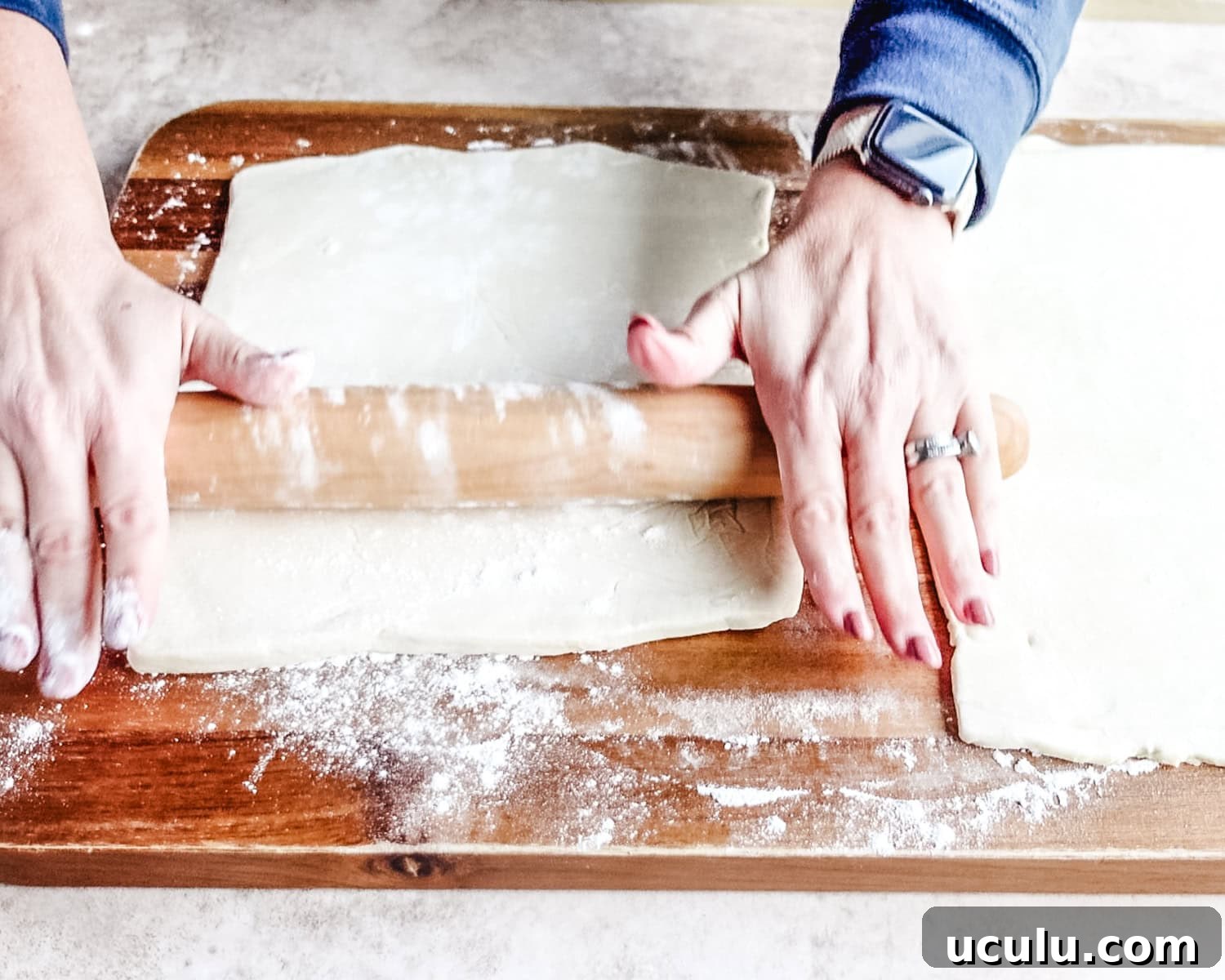 Repeat with second sheet of puff pastry.